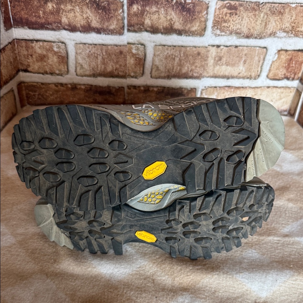 La Sportiva Gray and Yellow Accent Trail Shoes - Picture 5 of 7